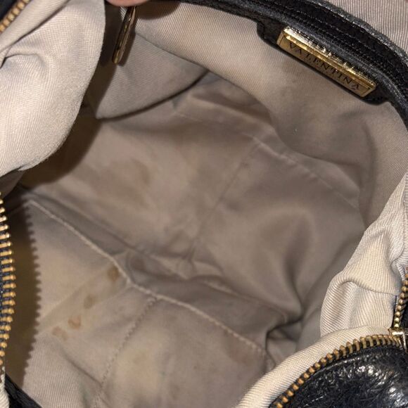 Valentina Bag Purse Handbag Leather Italian Pebbled Convertible Strap Shoulder - Picture 14 of 16